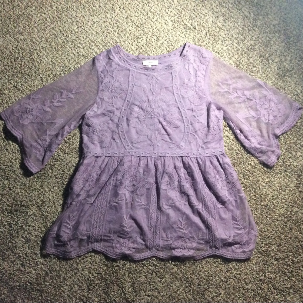 Entro Lavender Lace Blouse